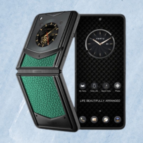 VERTU IRONFLIP PRE-ORDER VERONA GREEN CALFSKIN